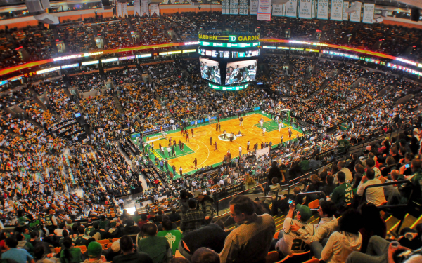 Баскетбольные фанаты на трибунах