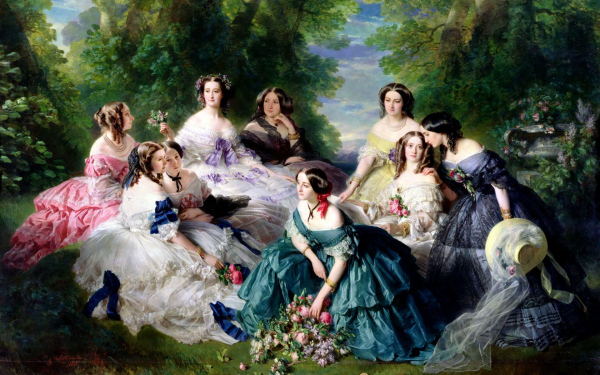 Франц Ксавьер Винтерхальтер. Императрица Евгения в окружении фрейлин
