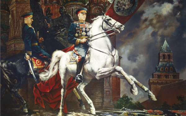 Художник Присекин . Парад победы.