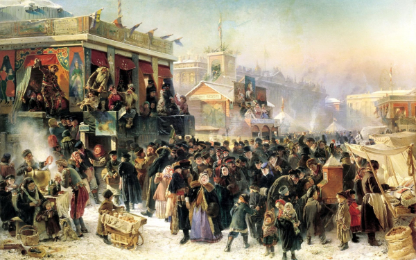 К.Е. Маковский. Народное гулянье во время масленицы