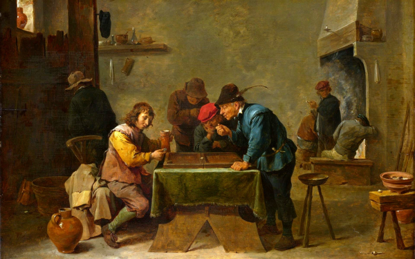 Давид Тенирс Младший. Игроки в нарды