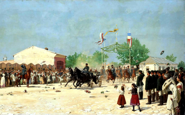 Дмитриев-Оренбургский Николай Дмитриевич. Въезд Александра II в Плоешти 15 июня 1877 года