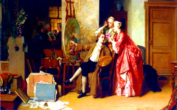 Жан Карл. Посещение студии Ватто.