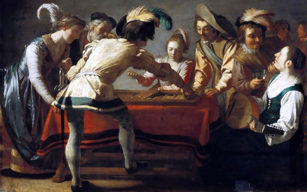 Геррит ван Хонтхорст. Игра в нарды