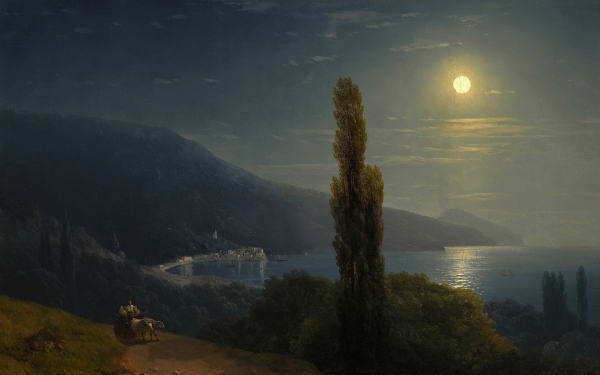 Иван Айвазовский. Крымский берег лунной ночью