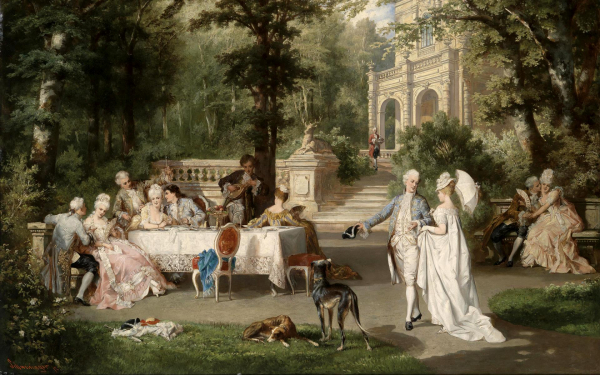 Карл Швенингер. Галантное общество в парке