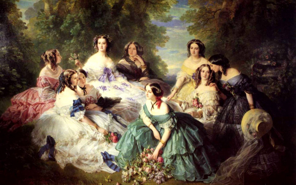 Французская императрица Евгения и ее дамы. Франц Ксавер Винтерхальтер