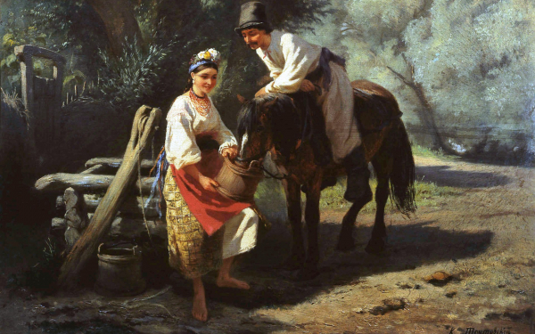 Константин Александрович Трутовский. Сцена у колодца