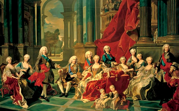Луи-Мишель ван Лоо. Портрет семьи Филиппа V