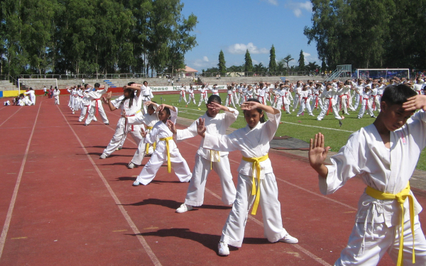 Молодые поклонники карате