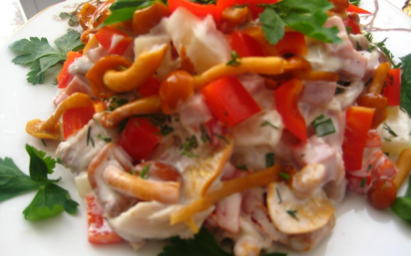 Грибной  салат