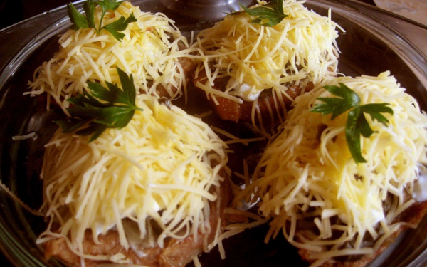 Отбивные  с  сыром