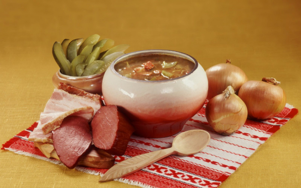 Рассольник с мясом