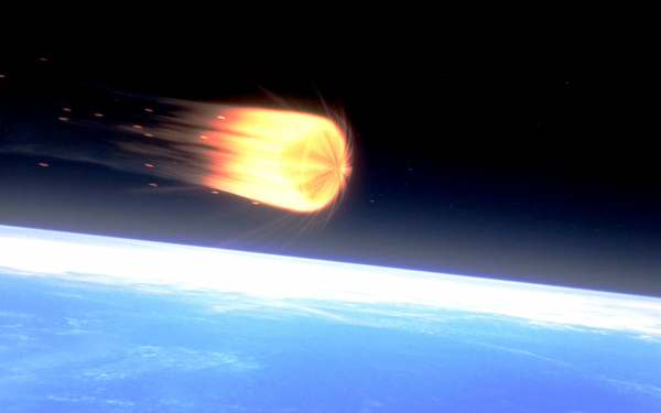 Космический корабль в слоях атмосферы