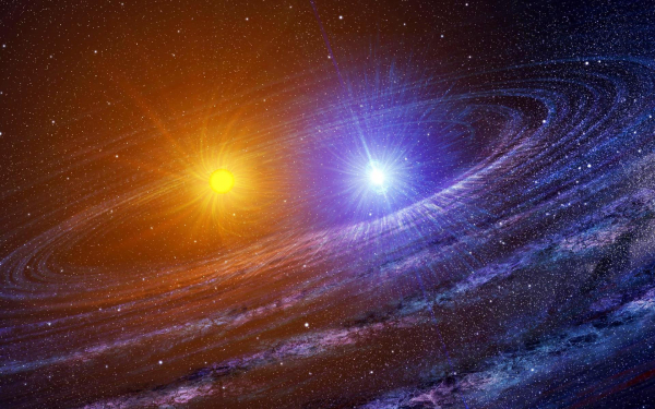 Яркие звезды спиральной галактики
