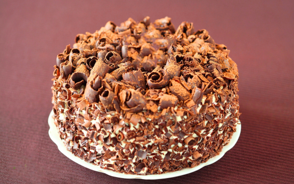 Торт в шоколадной стружке