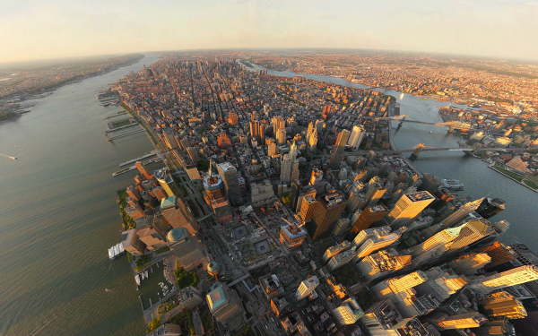 Нью-Йорк с высоты птичьего полета