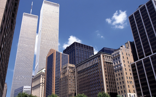 Башни близнецы в Нью-Йорке