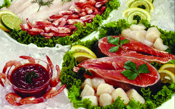 Натюрморт из морепродуктов