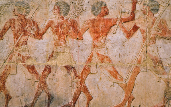 Древние рисунки египтян в храме Луксора