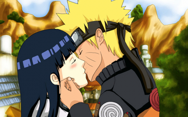 Поцелуй Наруто и Хинаты