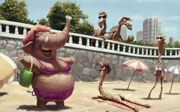 Прикольный пляж