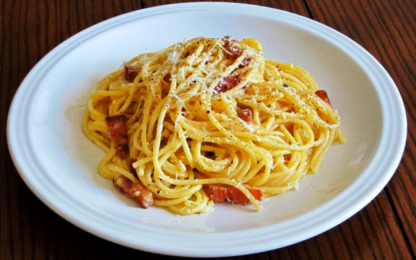 Спагетти с беконом