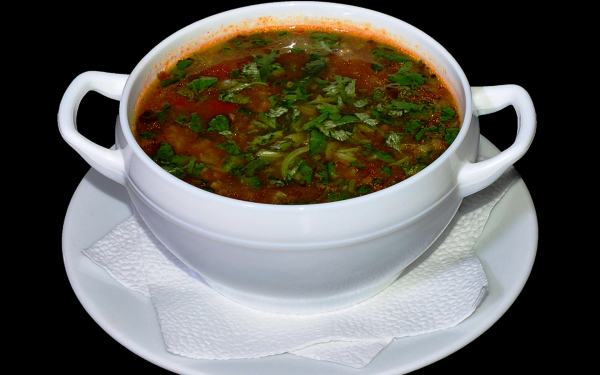 Суп харчо с зеленью