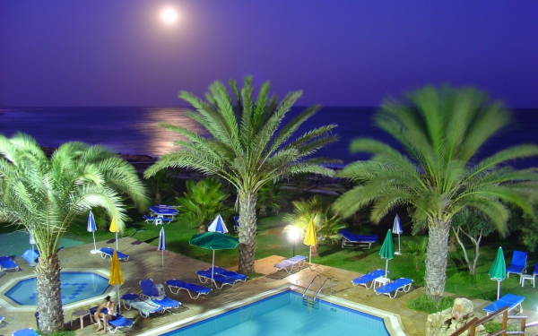 Кипр, пальмы,море