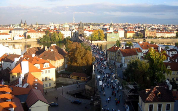 Карлов мост вид сверху