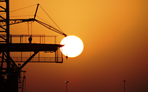 Солнце на закате дня