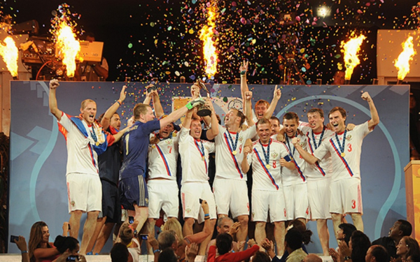 Сборная России по пляжному футболу двукратный чемпион мира