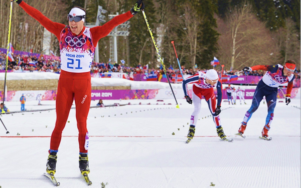 Скандальный финиш мужского скиатлона на 30 км