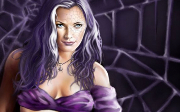 Девушка  в паутине