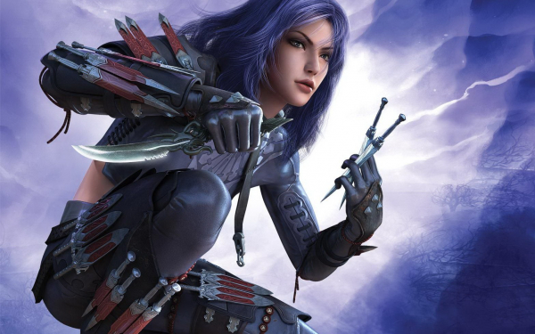 Девушка  ниньдзя