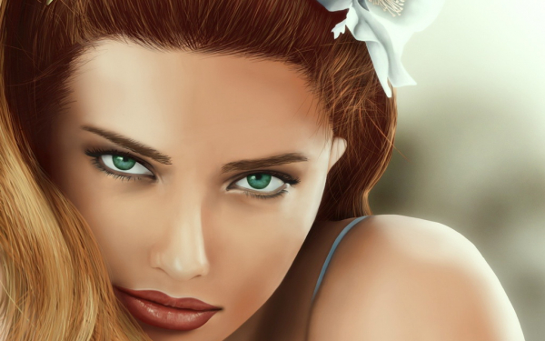 Девушка  с цветком