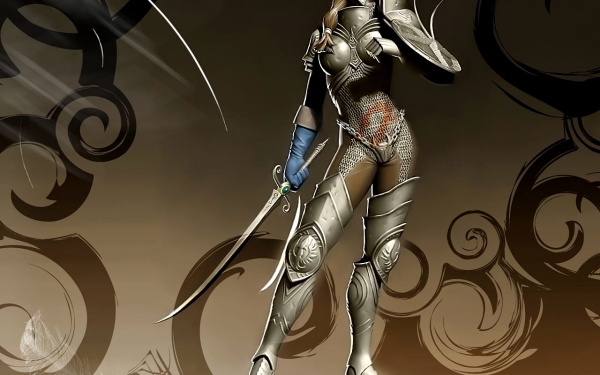 Девушка  в  доспехах