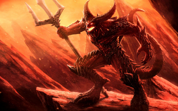 Демон с трезубцем