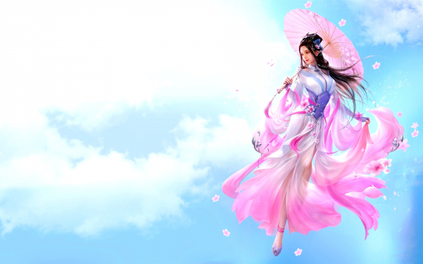 Девушка в розовом фэнтези