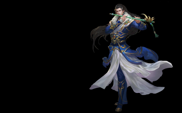 Мужчина с флейтой фэнтези