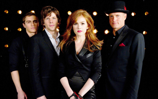 Дэйв Франко, Джесси Айзенберг, Айла Фишер и Вуди Харрельсон в фильме Иллюзия обмана