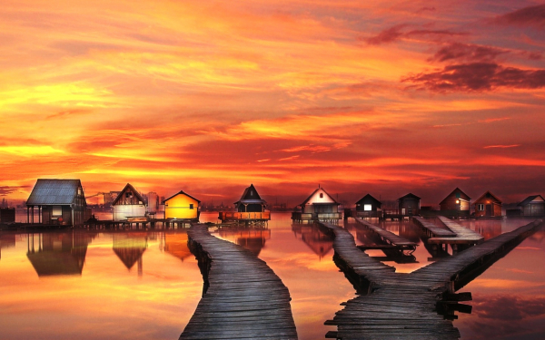 Домики на воде