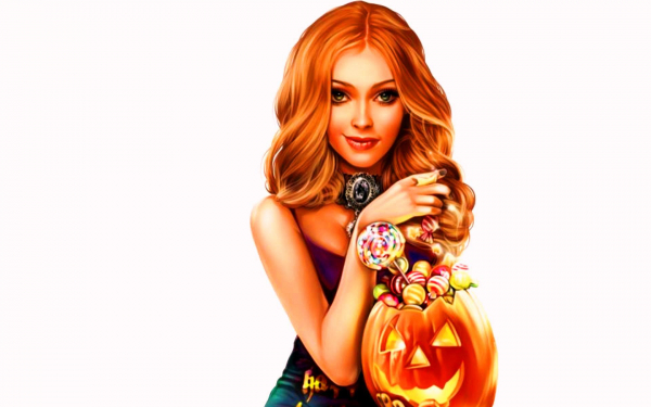 Девушка на Хэллоуин