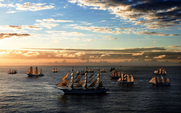 Парусные корабли в Черном море