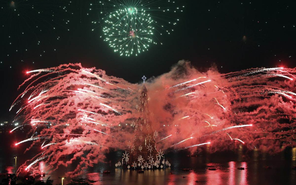 Новогодний фейерверк в Рио