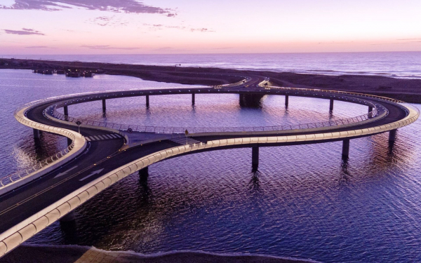 Круглый мост Лагуна Гарсон в Уругвае