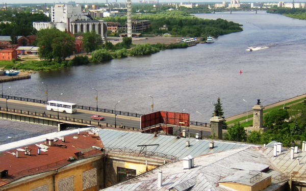 Река Волхов в Великом Новгороде