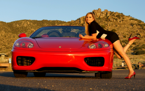 Ferrari 360 и девушка