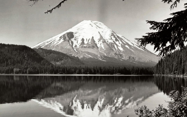 Черно белый пейзаж