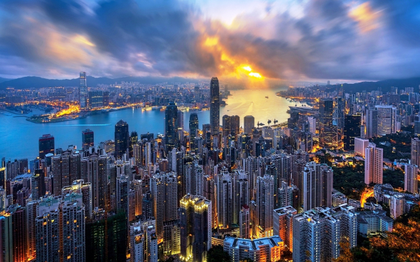 Гонконг небоскребы